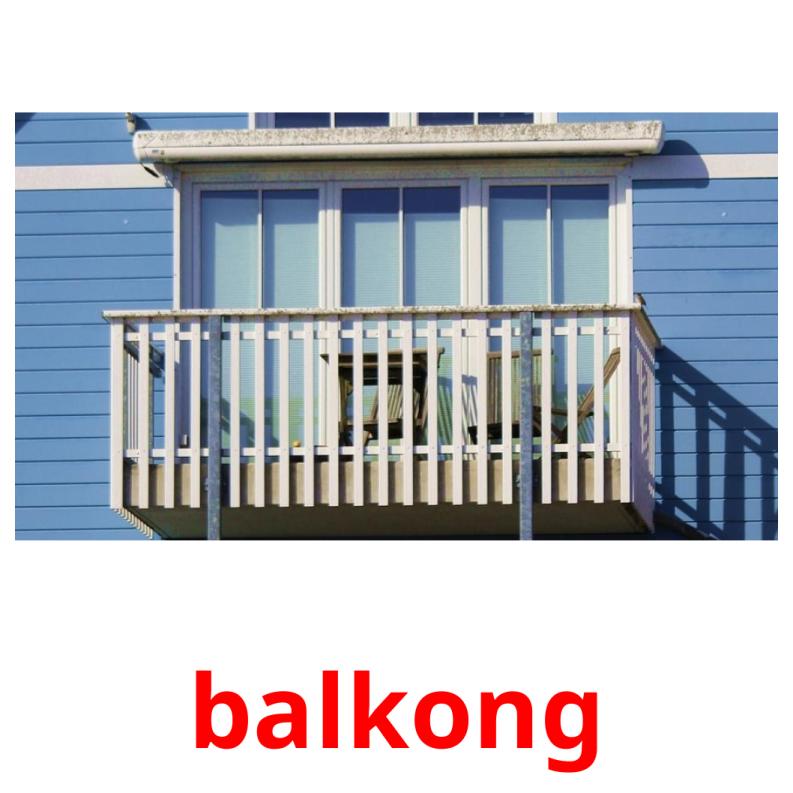 balkong picture flashcards