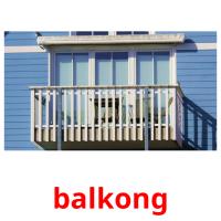 balkong flashcards illustrate