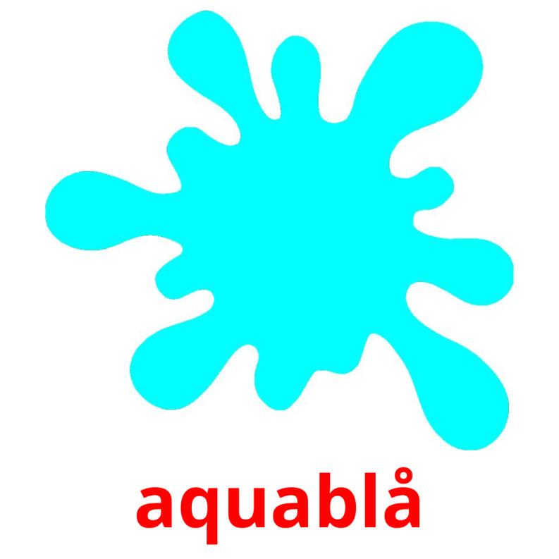 aquablå Bildkarteikarten