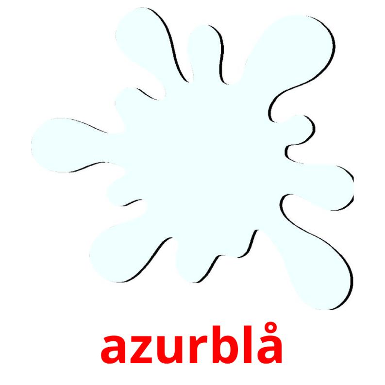 azurblå Bildkarteikarten
