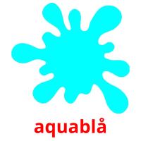 aquablå flashcards illustrate