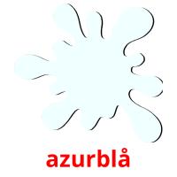 azurblå flashcards illustrate