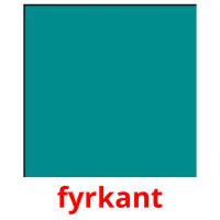 fyrkant flashcards illustrate