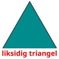 liksidig triangel flashcards illustrate