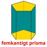 femkantigt prisma flashcards illustrate