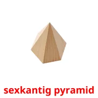 sexkantig pyramid Bildkarteikarten