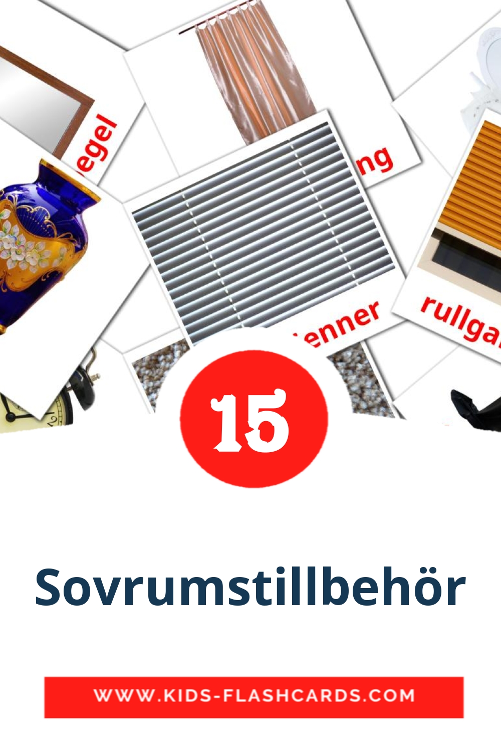 sovrumstillbehör на шведском для Детского Сада (18 карточек)