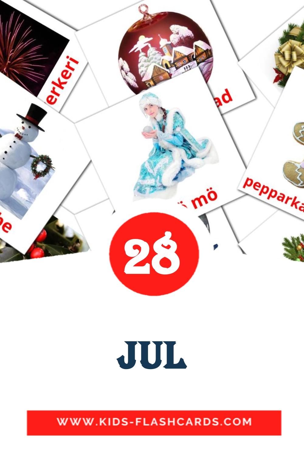 jul на шведском для Детского Сада (28 карточек)