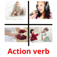 Action verb cartões com imagens