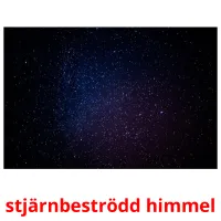 stjärnbeströdd himmel Bildkarteikarten