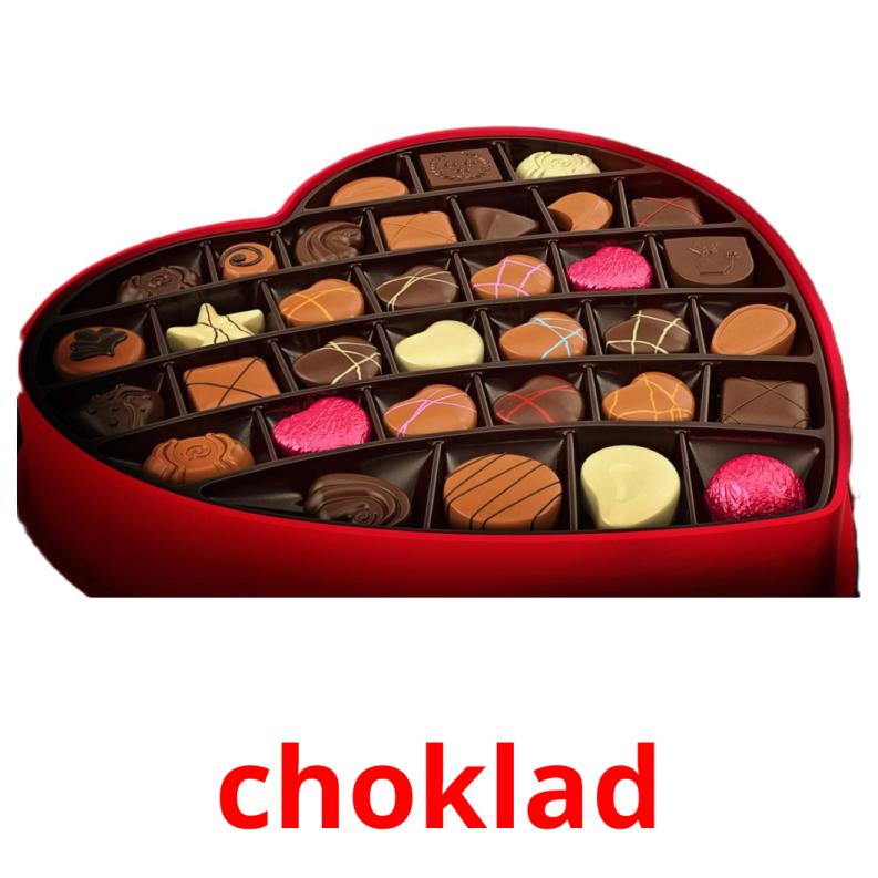 choklad picture flashcards