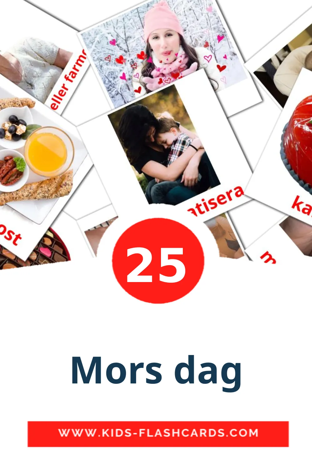 25 Mors dag Picture Cards for Kindergarden in swedish