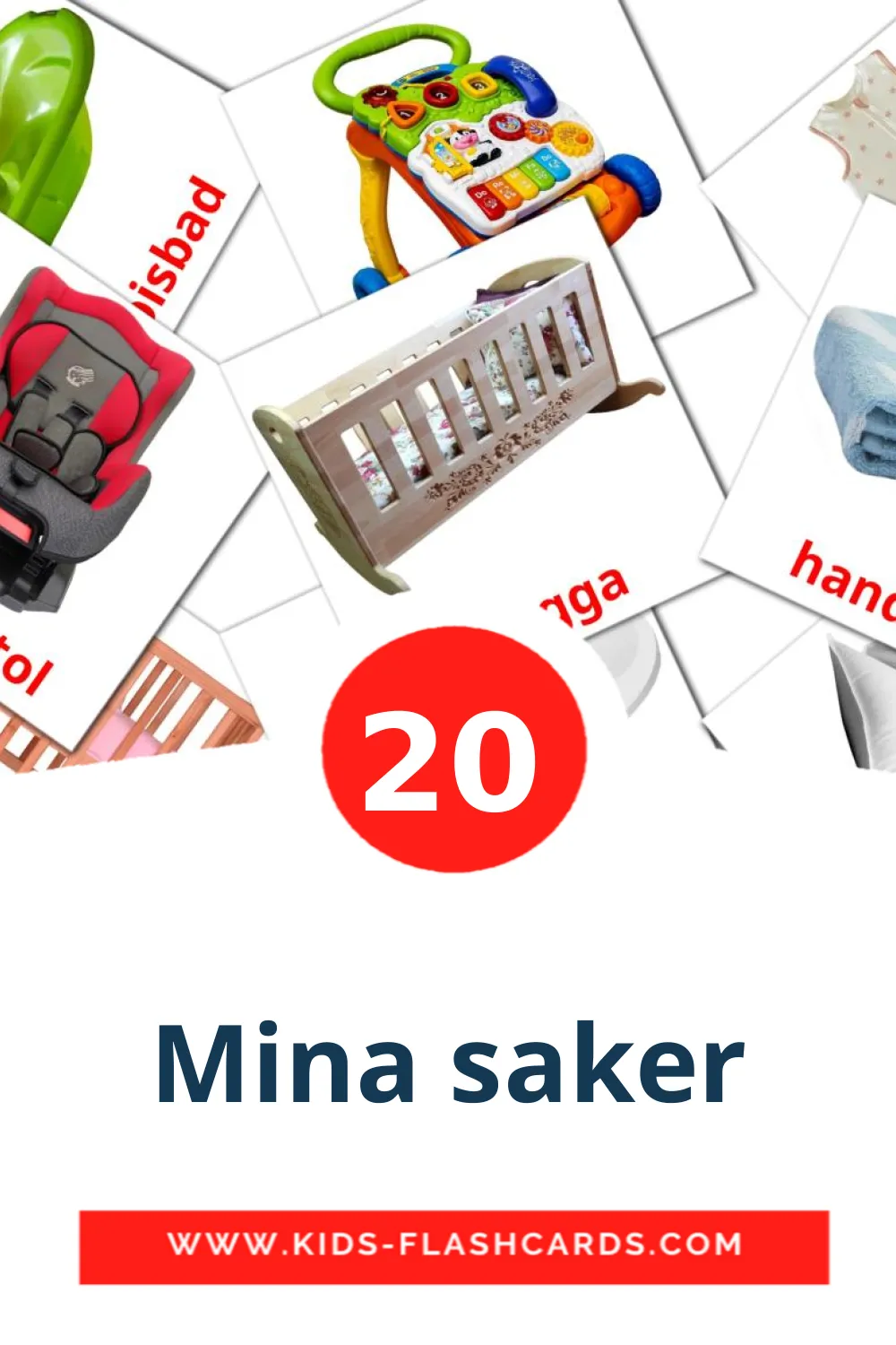 20 carte illustrate di Mina saker per la scuola materna in svedese