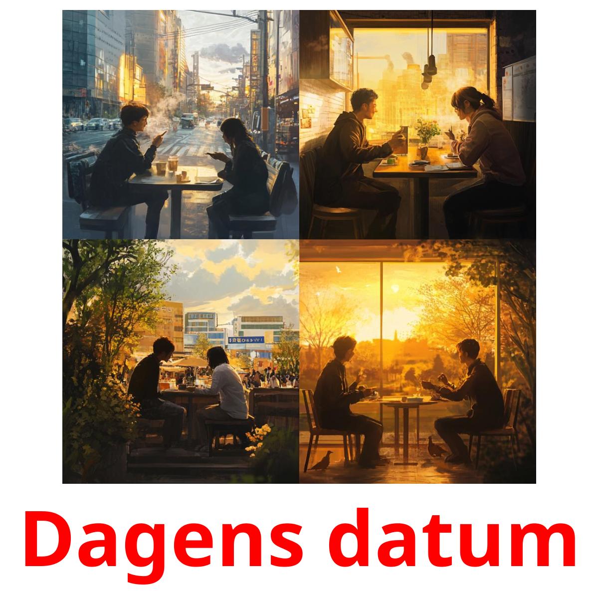 Dagens datum cartões com imagens