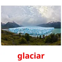 glaciar flashcards illustrate