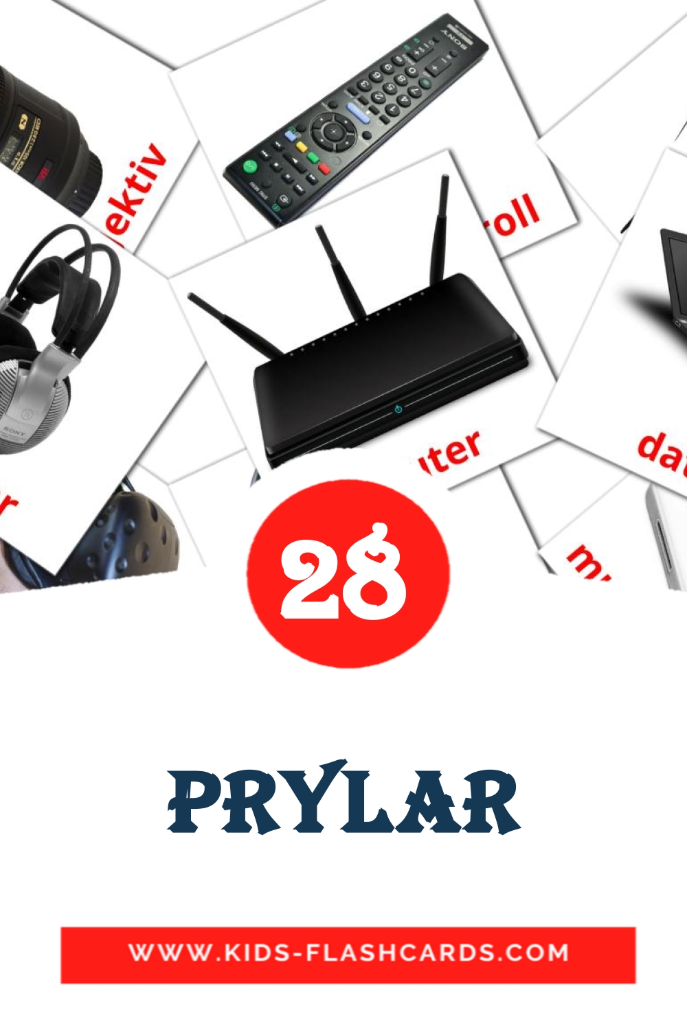 28 tarjetas didacticas de Prylar para el jardín de infancia en sueco