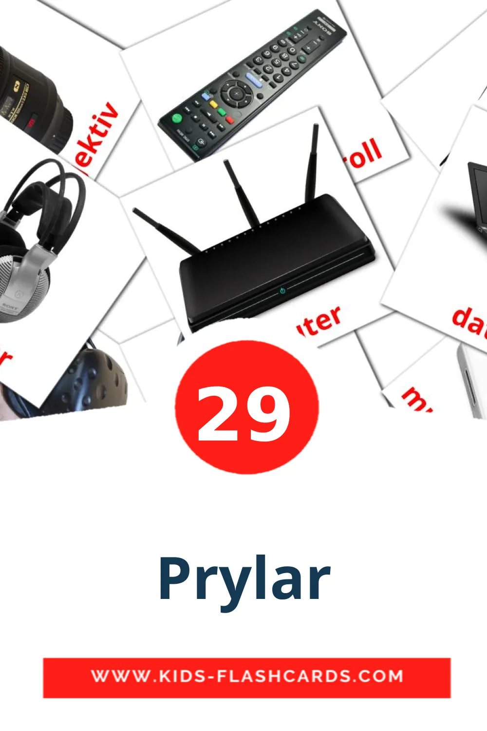 29 Prylar Picture Cards for Kindergarden in swedish