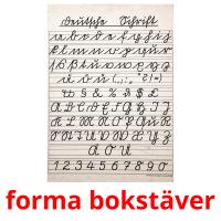 forma bokstäver flashcards illustrate