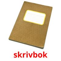 skrivbok picture flashcards