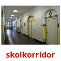 skolkorridor flashcards illustrate