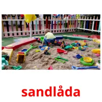 sandlåda Bildkarteikarten