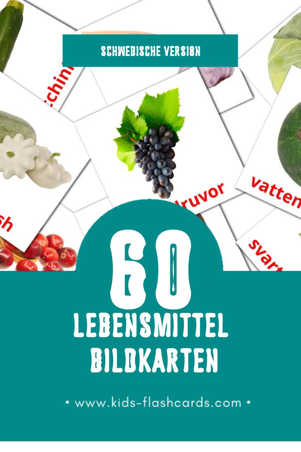 Visual Mat Flashcards für Kleinkinder (60 Karten in Schwedisch)