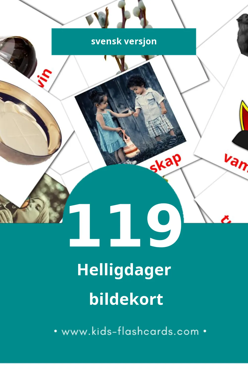 Visuelle Högtider bildekort for småbarn (119 kort på Svensk)