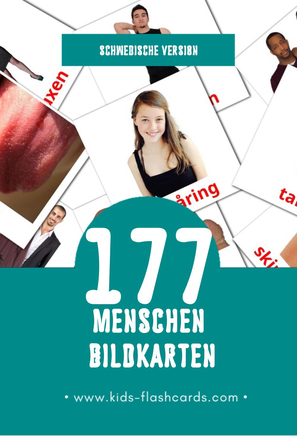 Visual Folk Flashcards für Kleinkinder (177 Karten in Schwedisch)