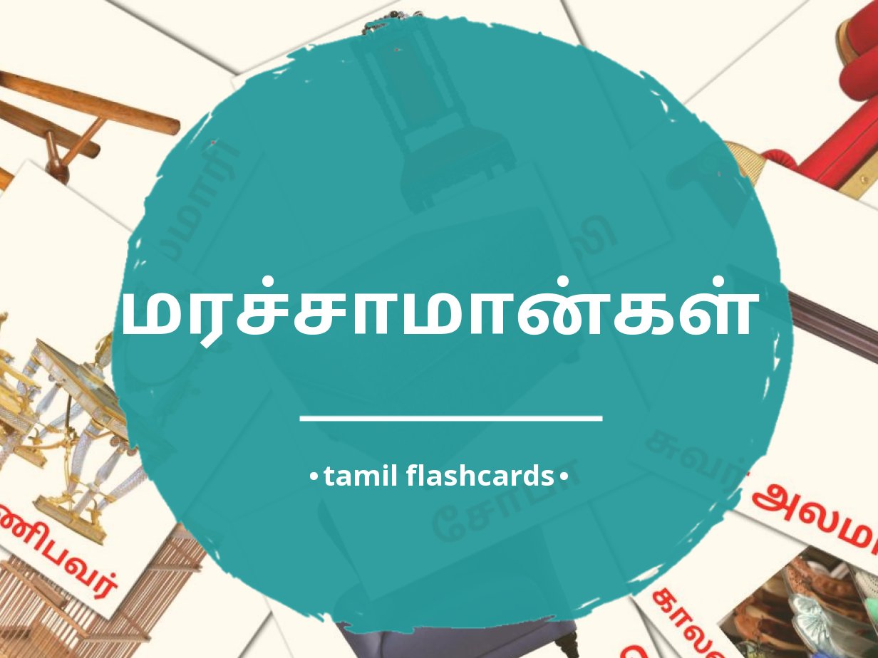 28 FREE Furniture Flashcards PDF Tamil Words