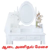ஆடை அணிதல் மேசை flashcards illustrate