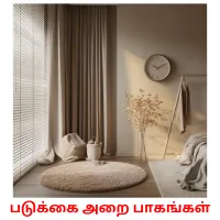 படுக்கை அறை பாகங்கள் flashcards illustrate