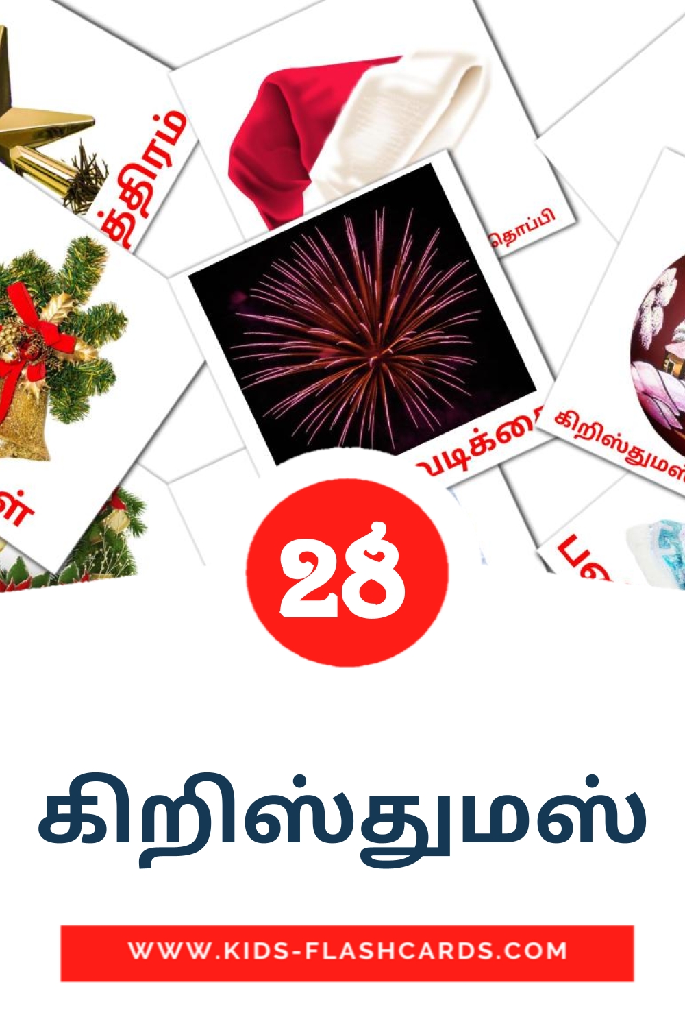 28 கிறிஸ்துமஸ் Picture Cards for Kindergarden in tamil