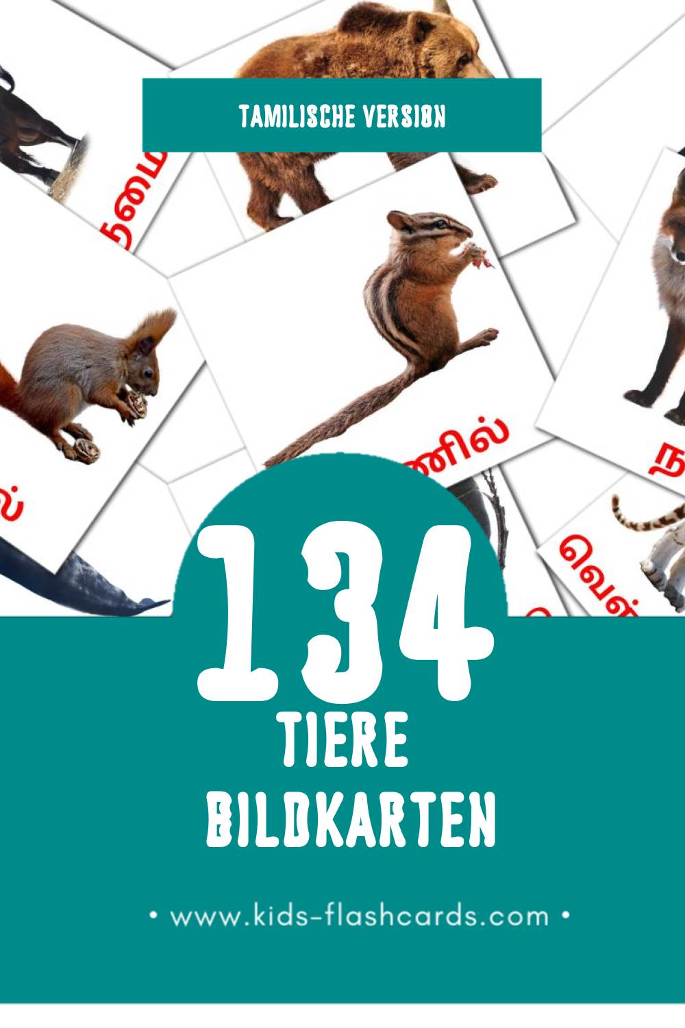 Visual விலங்குகள் Flashcards für Kleinkinder (134 Karten in Tamilisch)