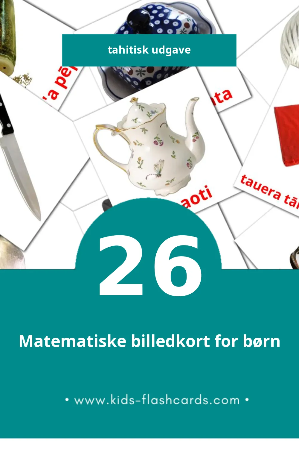 Visuelle billedkort for børn om Fare tūtu til småbørn (26 kort på Tahitisk)