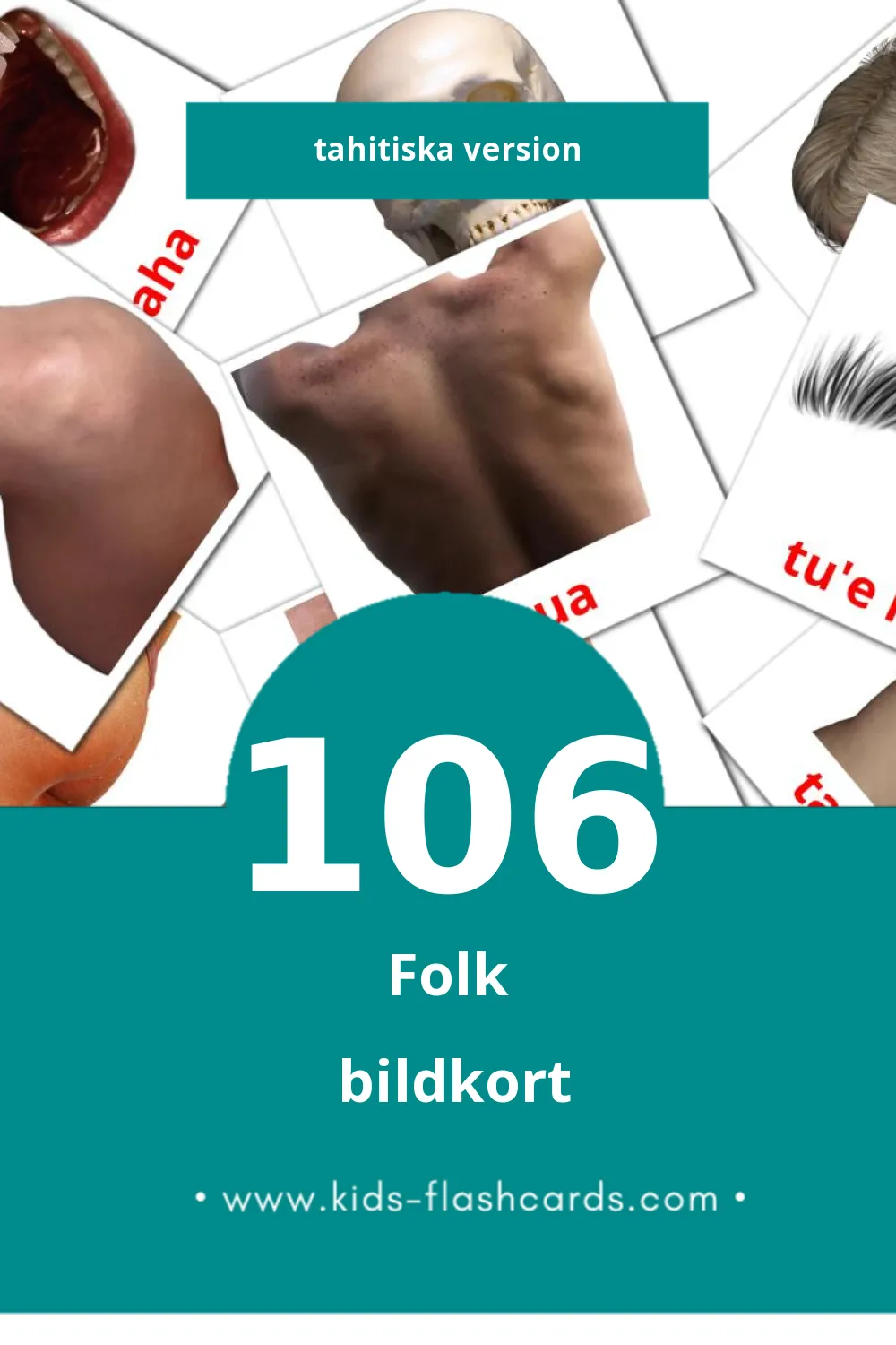 Visuella Te ta'ata för småbarn (106 bildkort för barn på Tahitiska)