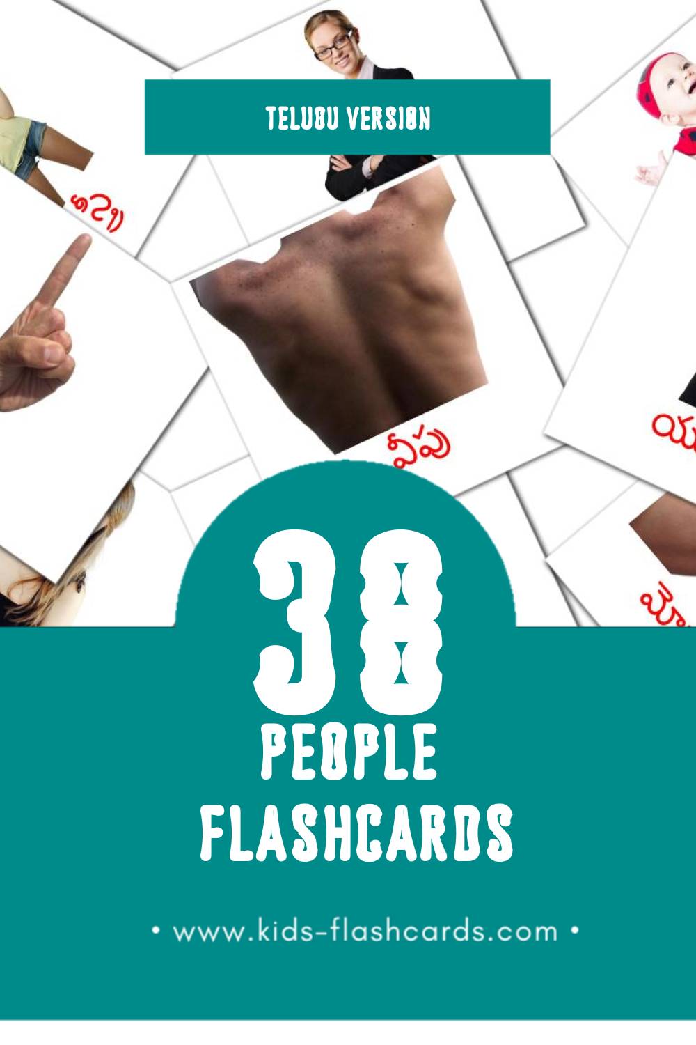 Visual Prajalu Flashcards for Toddlers (26 cards in Telugu)