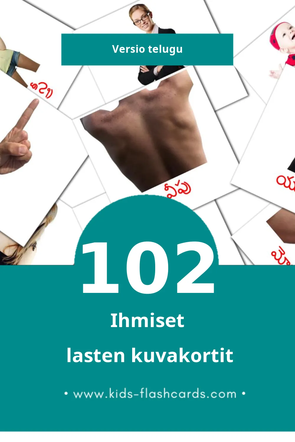 ప్రజలు lasten kuvakortit pikkulapsille (102 korttia Teluguksi)
