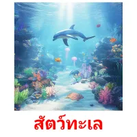 สัตว์ทะเล flashcards illustrate