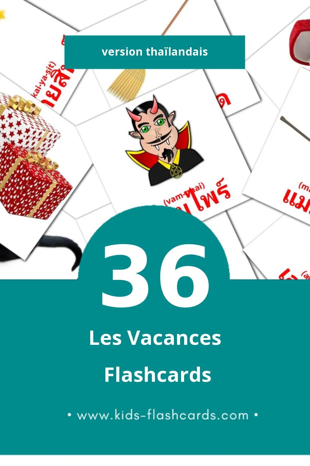 Flashcards Visual วัน หยุด pour les tout-petits (36 cartes en Thaïlandais)