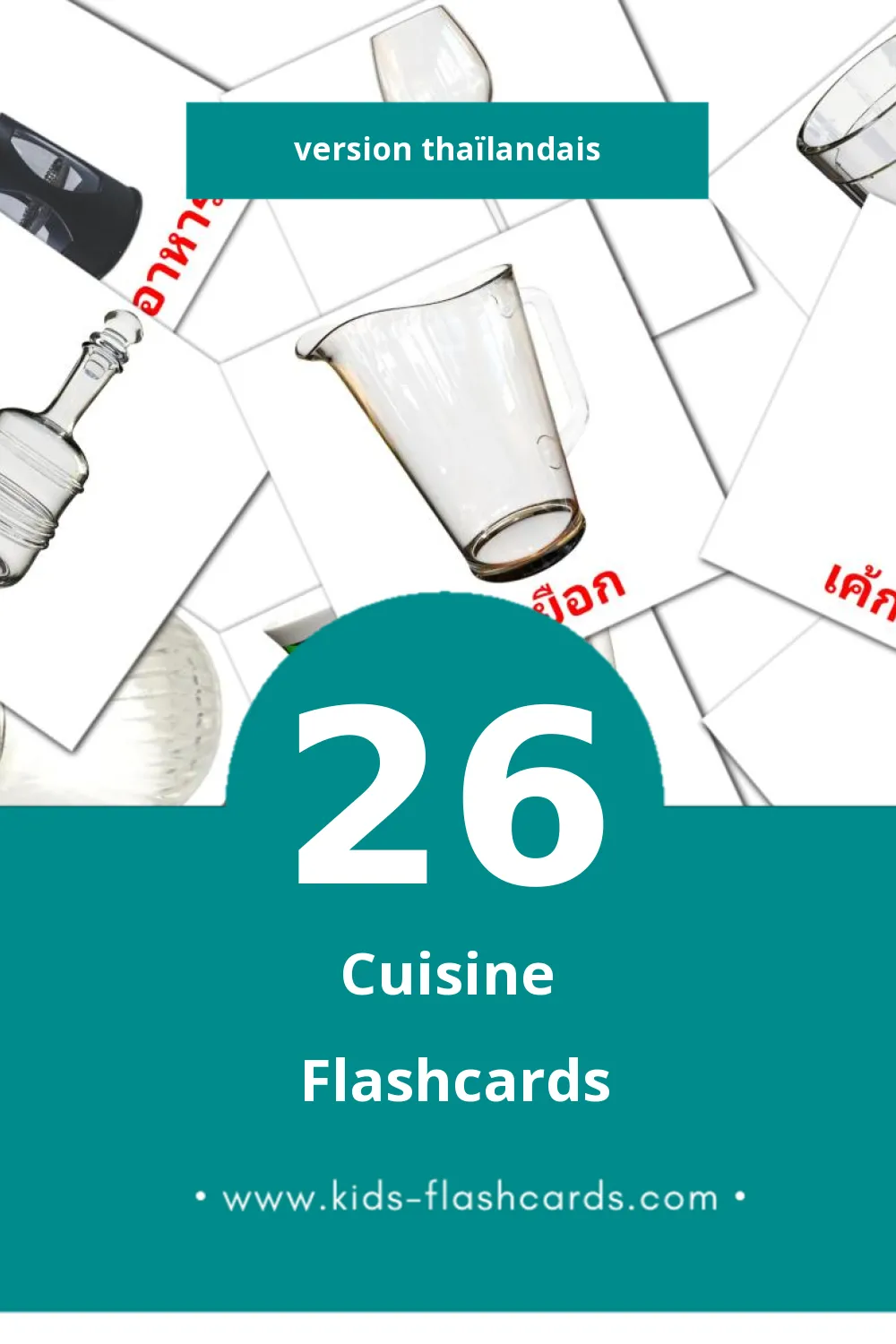 Flashcards Visual ครัว pour les tout-petits (26 cartes en Thaïlandais)