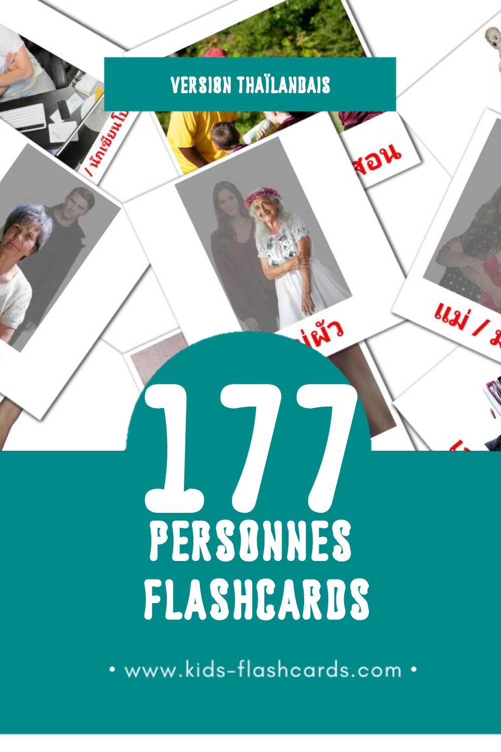 Flashcards Visual ผู้คน pour les tout-petits (177 cartes en Thaïlandais)