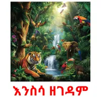 እንስሳ ዘገዳም billedkort for børn med billeder