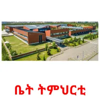 ቤት ትምህርቲ flashcards illustrate