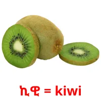 ኪዊ = kiwi billedkort for børn med billeder