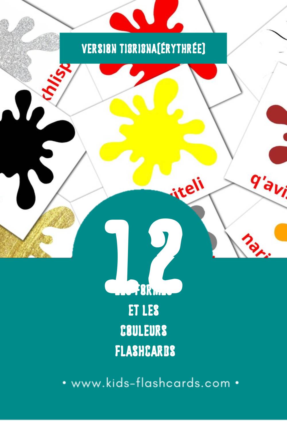 Flashcards Visual Perebi pour les tout-petits (12 cartes en Tigrigna(érythrée))