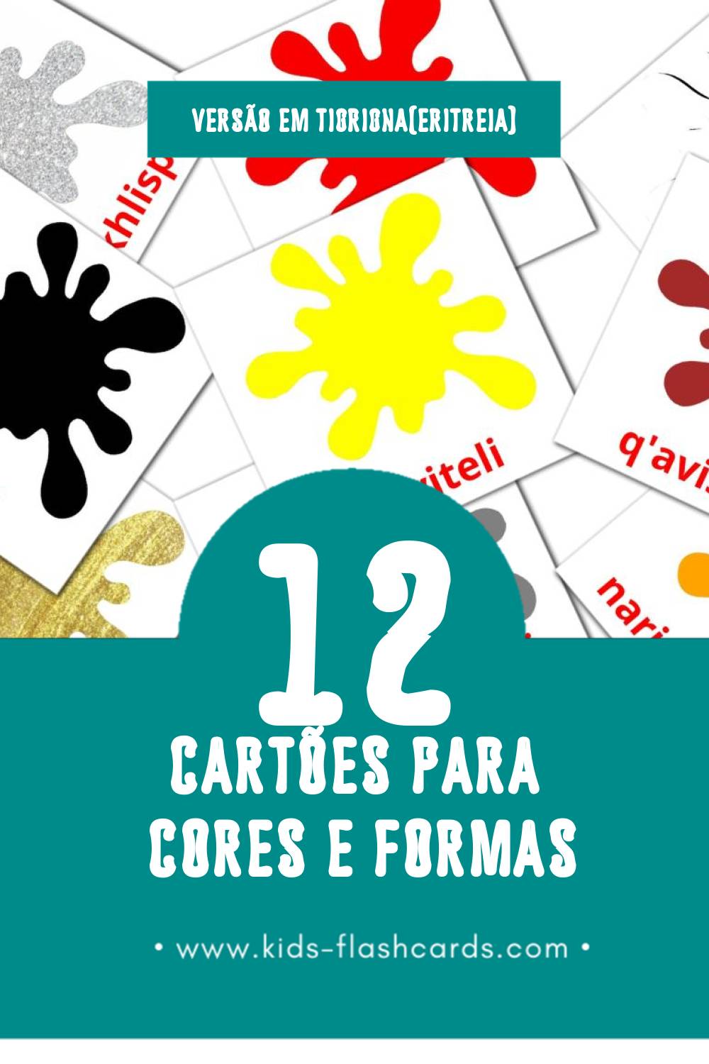 Flashcards de Perebi Visuais para Toddlers (12 cartões em Tigrigna(eritreia))