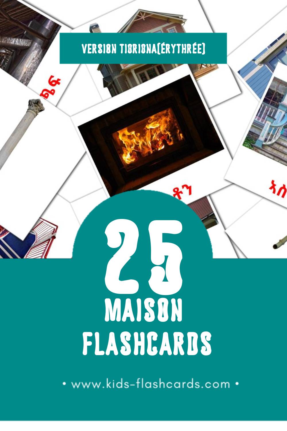 Flashcards Visual ገዛ pour les tout-petits (25 cartes en Tigrigna(érythrée))