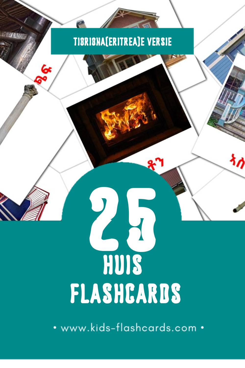 Visuele ገዛ Flashcards voor Kleuters (25 kaarten in het Tigrigna(eritrea))