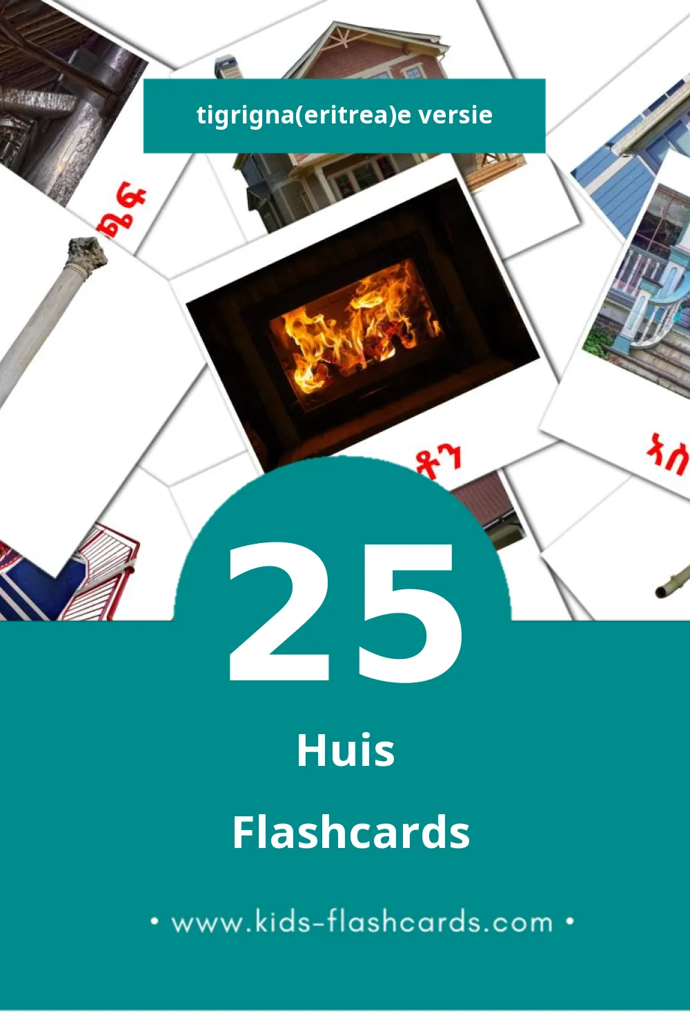 Visuele ገዛ Flashcards voor Kleuters (25 kaarten in het Tigrigna(eritrea))