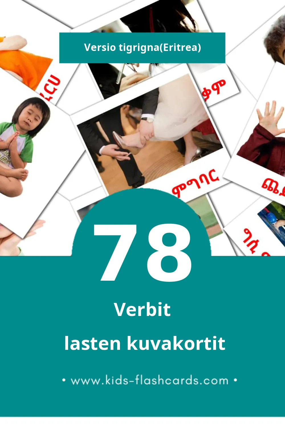 ግሲ lasten kuvakortit pikkulapsille (78 korttia Tigrignaksi(Eritrea))